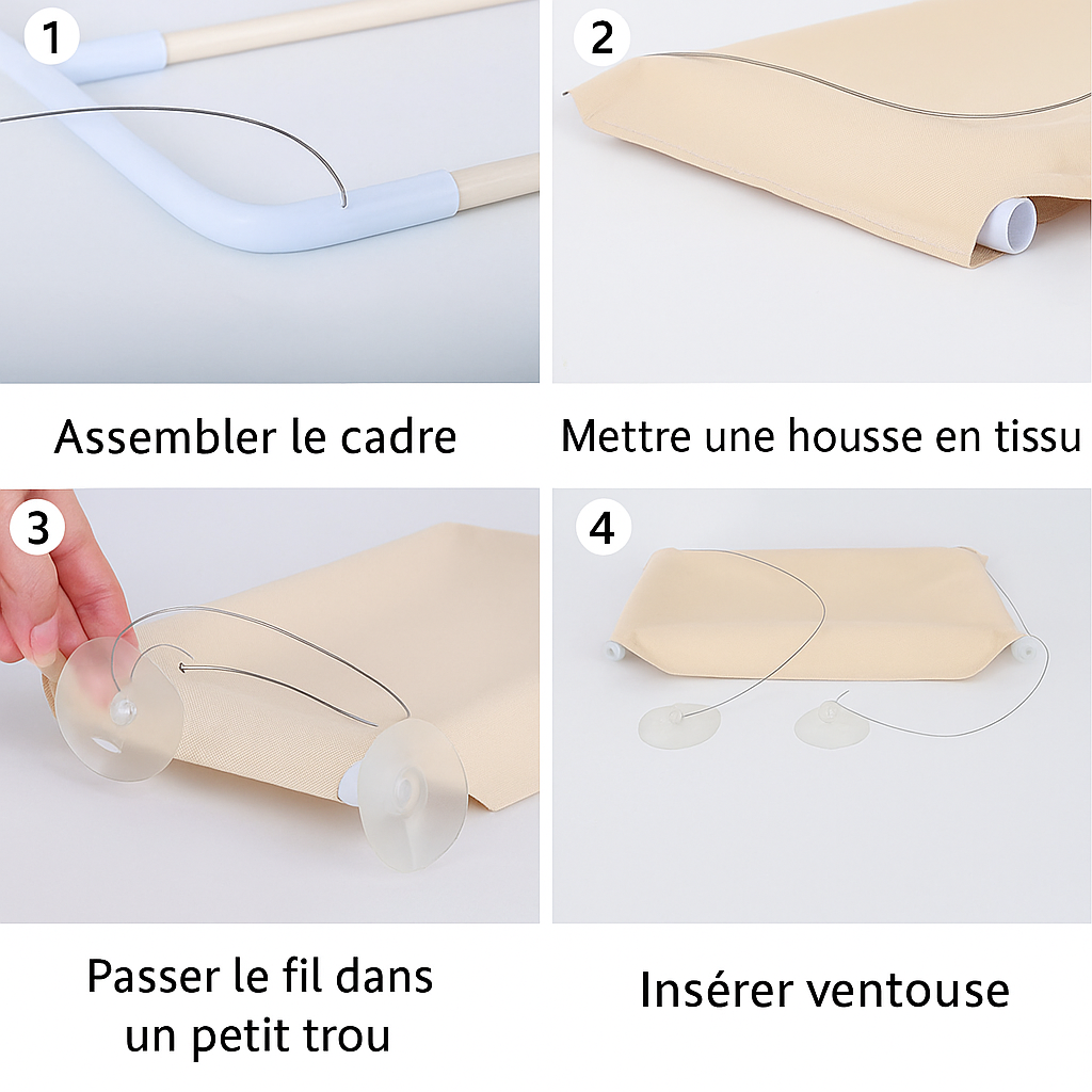 Hamac de fenêtre pour chat – Confort & design suspendu avec ventouses solides